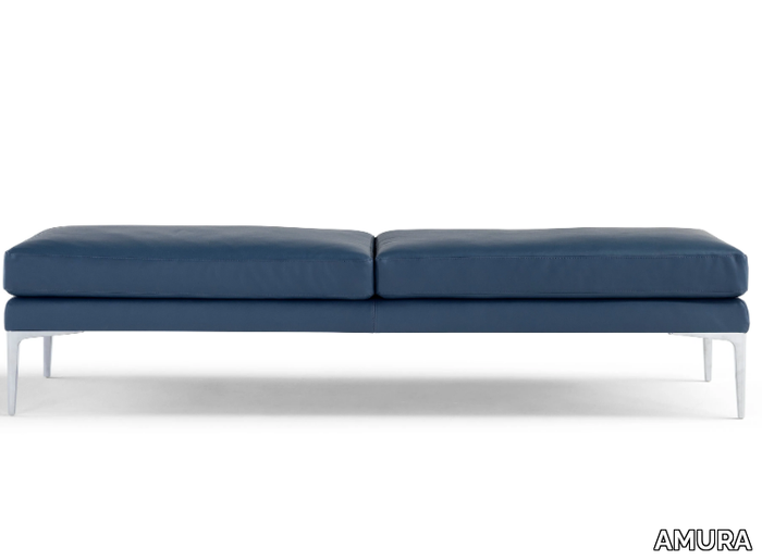 SEGNO - Upholstered leather bench _ AMURA