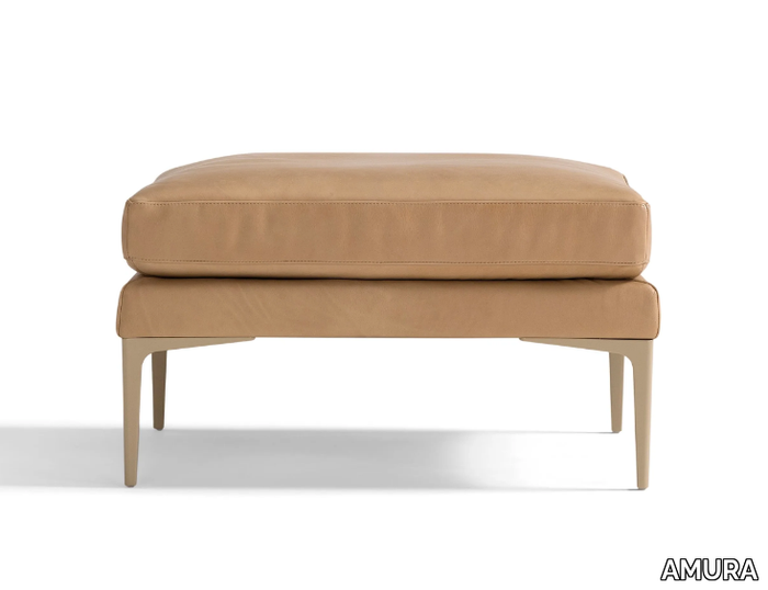 SEGNO - Leather footstool _ AMURA