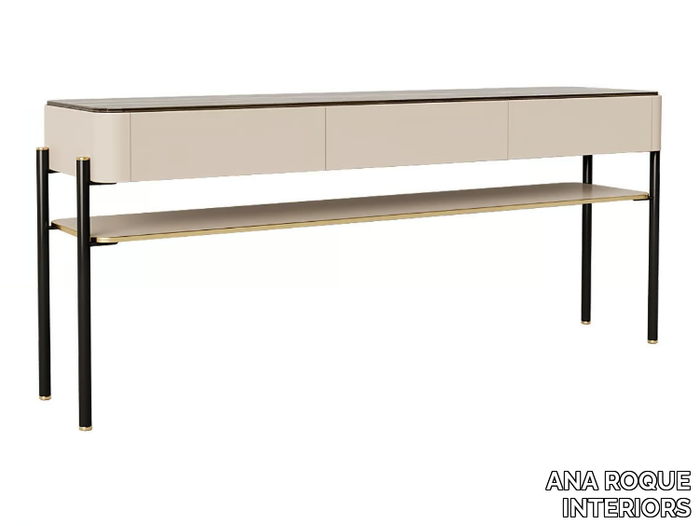 AMAN - Rectangular wooden console table with drawers _ ANA ROQUE INTERIORS