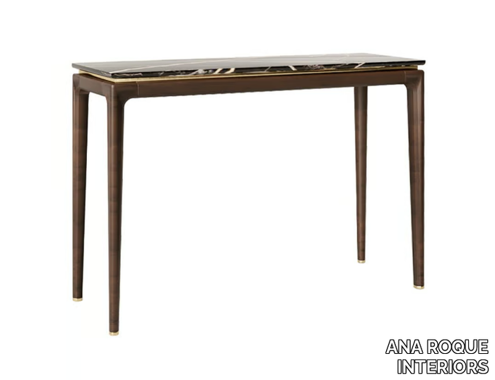 EDEN - Rectangular wooden console table with marble top _ ANA ROQUE INTERIORS