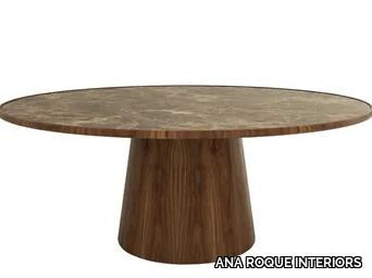 BOLTON - Round wooden dining table _ ANA ROQUE INTERIORS