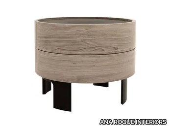 FORM - Wooden bedside table with drawers _ ANA ROQUE INTERIORS