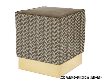 FOXY II - Square fabric pouf _ ANA ROQUE INTERIORS