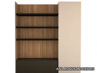 MION - Open wooden bookcase with drawers _ ANA ROQUE INTERIORS