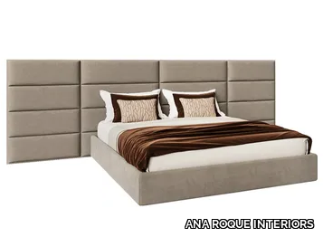 BOURBON - Fabric bed with high headboard _ ANA ROQUE INTERIORS