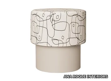 LINZ - Round fabric pouf _ ANA ROQUE INTERIORS