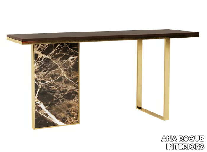 MARK - Rectangular wooden and marble console table _ ANA ROQUE INTERIORS