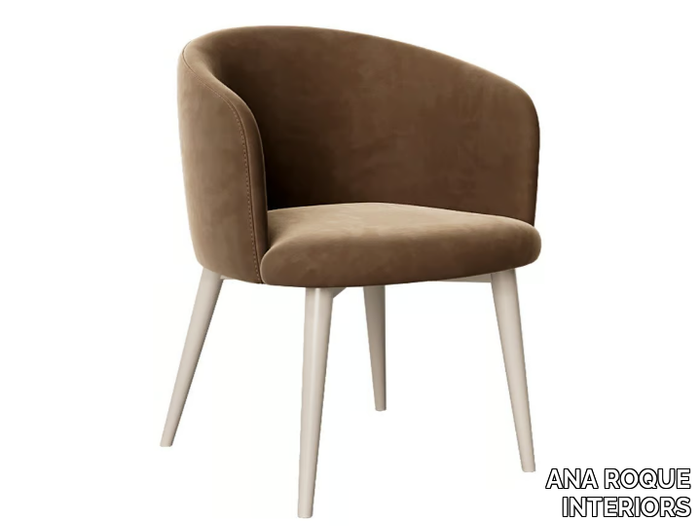 MILLA - Fabric chair with armrests _ ANA ROQUE INTERIORS