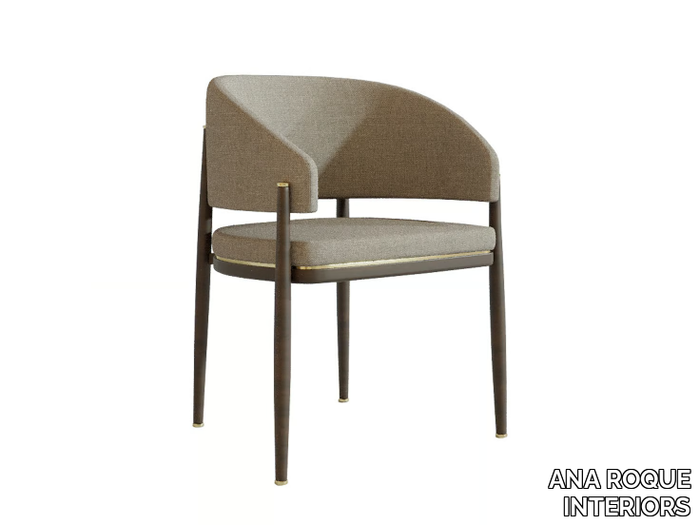 NILO - Fabric chair with armrests _ ANA ROQUE INTERIORS