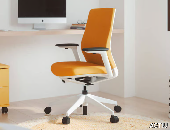 A+S WORK - Fabric office chair with 5-Spoke base with armrests _ ACTIU