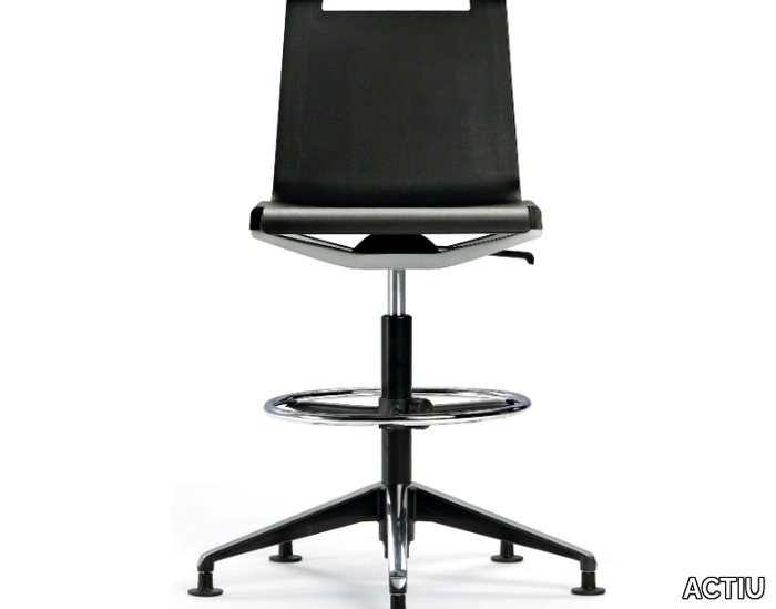 MIT - Height-adjustable office stool with footrest _ ACTIU