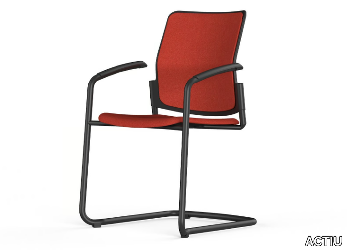 URBAN PLUS - Cantilever chair with armrests _ ACTIU