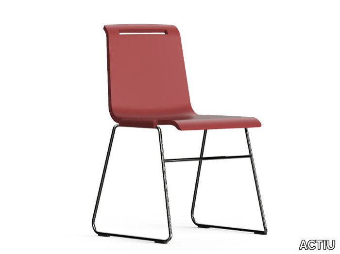 MIT - Stackable sled base polyurethane chair _ ACTIU