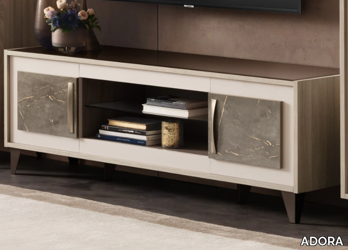 AMBRA - Wooden TV cabinet with doors _ ADORA