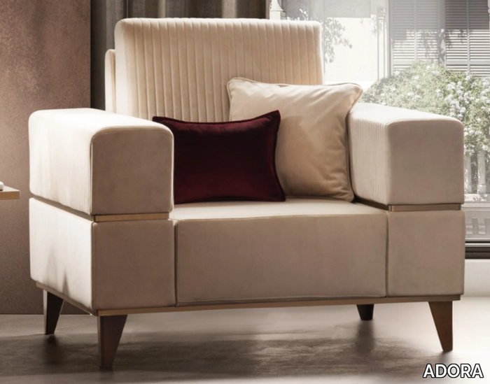 AMBRA - Fabric armchair with armrests _ ADORA