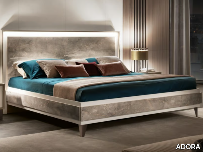 AMBRA - Wooden bed with high headboard _ ADORA