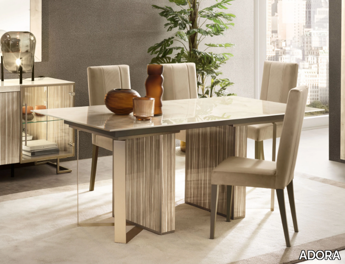 LUCE LIGHT - Rectangular onyx table _ ADORA