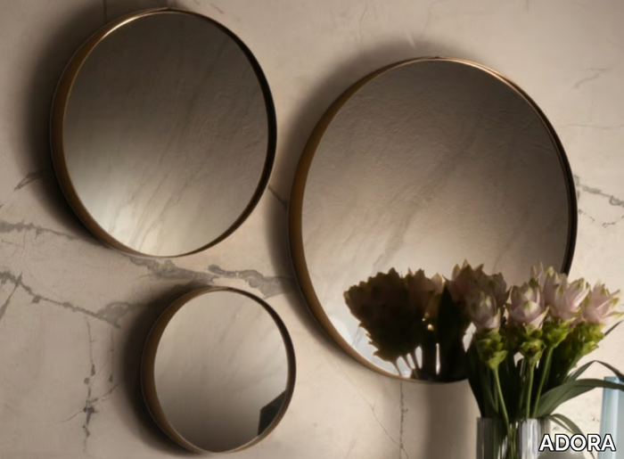 ESSENZA - Round framed wooden mirror _ ADORA