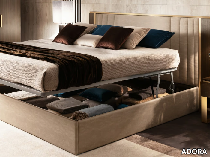 ESSENZA - Wooden and fabric bed _ ADORA