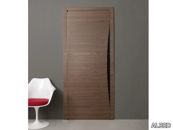 BLOW - Hinged walnut door _ ALBED