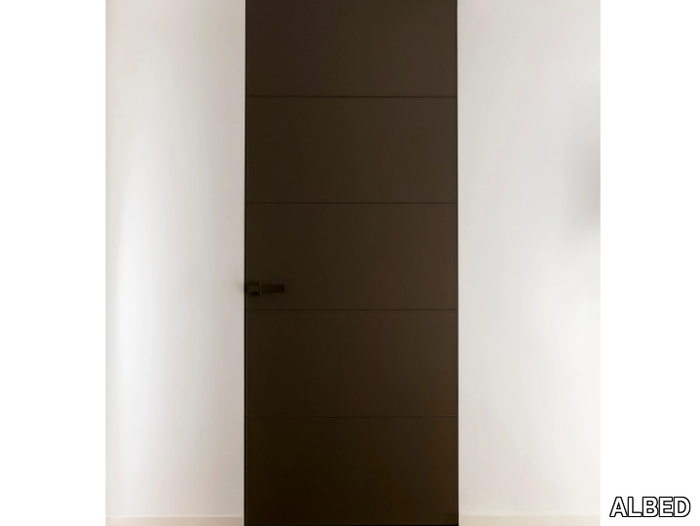 INTEGRA - Hinged flush-fitting leather door _ ALBED