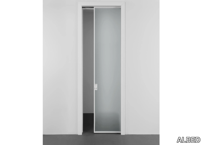 PRIMA - Glass internal pocket sliding door _ ALBED