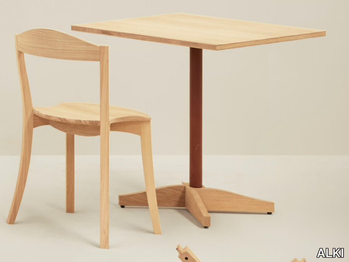 BIBOLINA - Square oak table _ ALKI