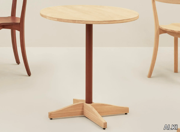 BIBOLINA - Round oak table _ ALKI