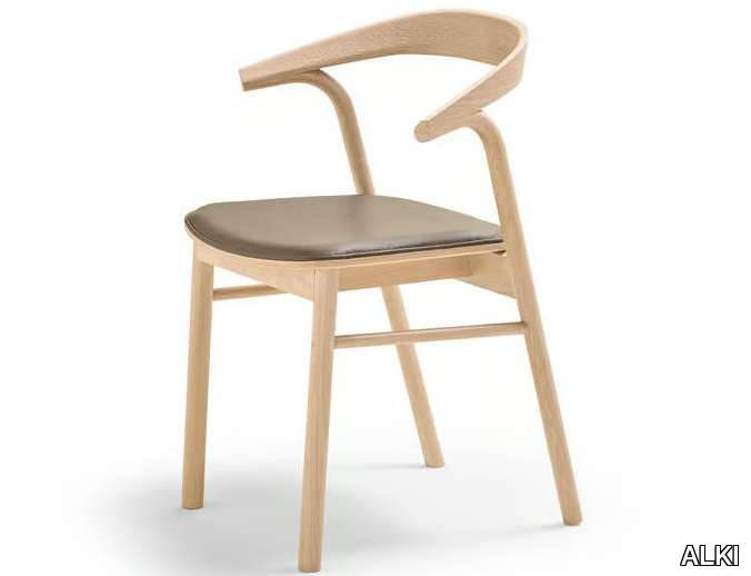 MAKIL - Oak chair with integrated cushion _ ALKI