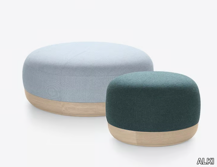 EGON - Round fabric pouf _ ALKI