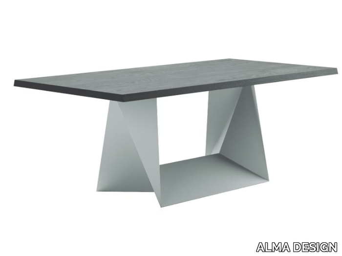 CLINT - Steel and wood table _ ALMA DESIGN