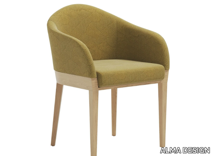 AGATA - Fabric chair with armrests _ ALMA DESIGN