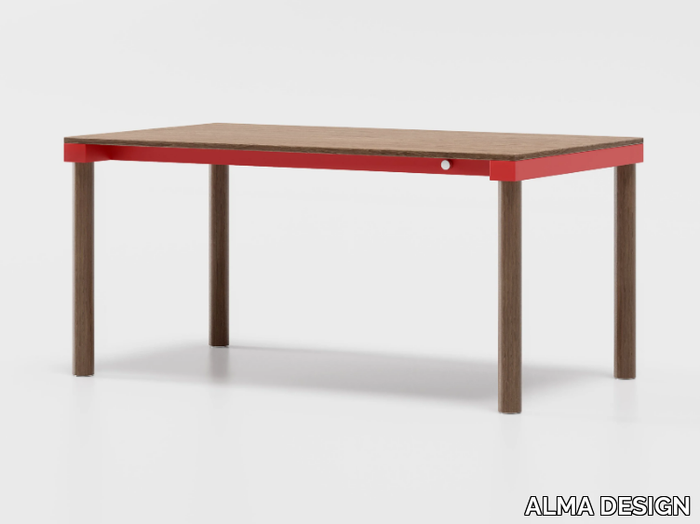 PUNTOQUADRO - Rectangular extending wooden table _ ALMA DESIGN