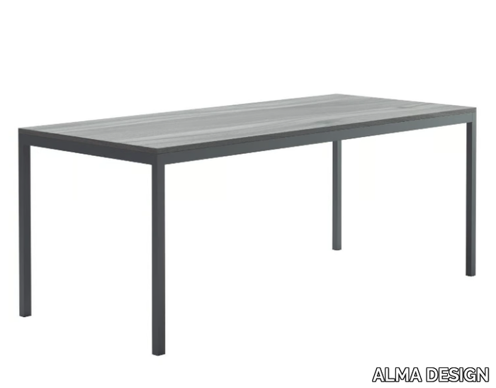 EDWARD - Rectangular steel table _ ALMA DESIGN