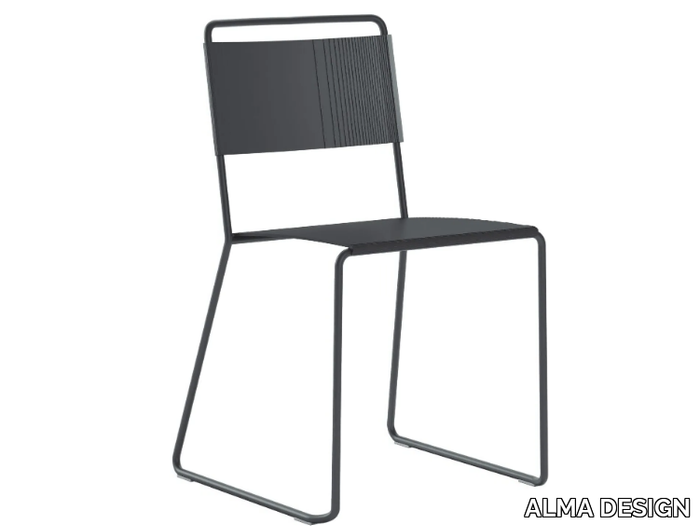 ESTROSA - Stackable sled base chair _ ALMA DESIGN