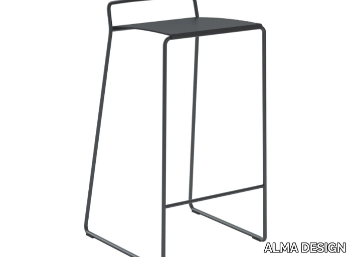 ESTROSA - High stackable steel stool _ ALMA DESIGN