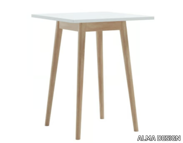 VIRNA - Square beech table _ ALMA DESIGN