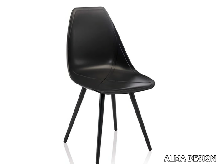 X CONE - Polypropylene chair with conical metal legs _ ALMA DESIGN