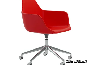 Y WORK - Swivel polyethylene chair with 5-spoke base _ ALMA DESIGN