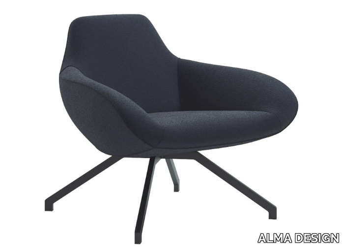 X BIG - Fabric armchair with armrests _ ALMA DESIGN