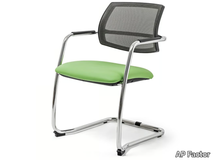 GEORGIA - Cantilever fabric chair with armrests _ AP Factor