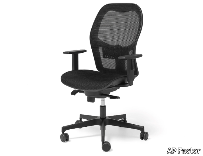 TEXAS - Height-adjustable mesh office chair with 5-Spoke base _ AP Factor