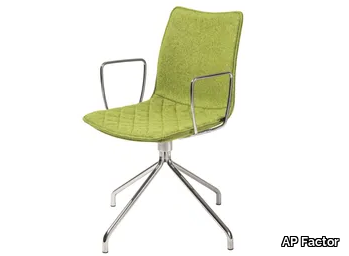 NEBRASKA - Trestle-based fabric chair with armrests _ AP Factor