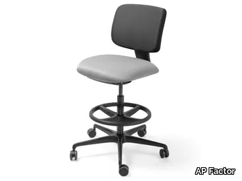 MALIBÙ - Height-adjustable office stool with castors with 5-Spoke base _ AP Factor