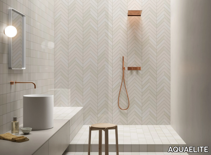 MINIMAL - Wall-mounted 2-spray overhead shower _ AQUAELITE