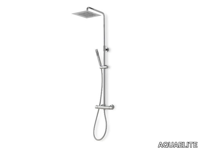 CL027 AM - Wall-mounted shower panel with overhead shower _ AQUAELITE