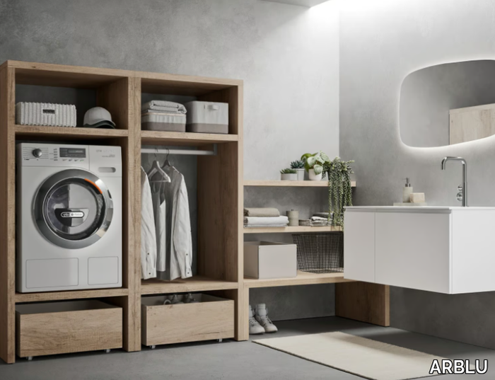 TANGO 1 - Laundry room cabinet with drawers for washing machine _ ARBLU