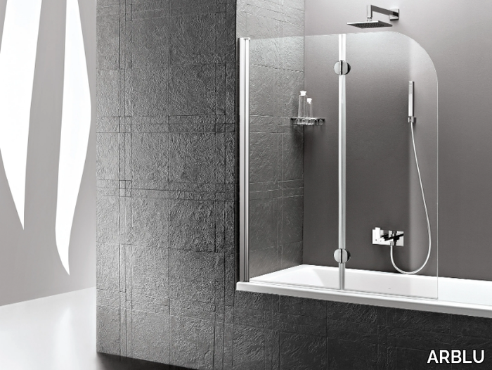 DEDALO - Bathtub wall panel with fixed side _ ARBLU