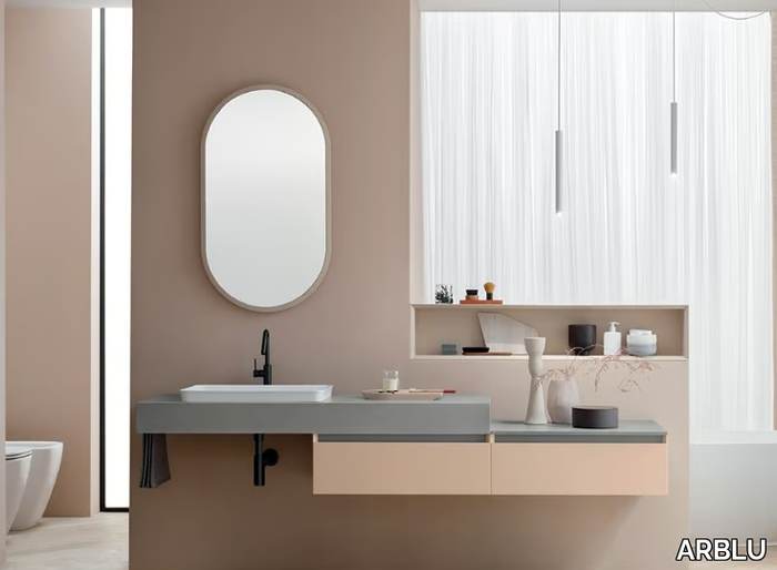 LINEÒ - Boxed top with semi-recessed washbasin _ ARBLU