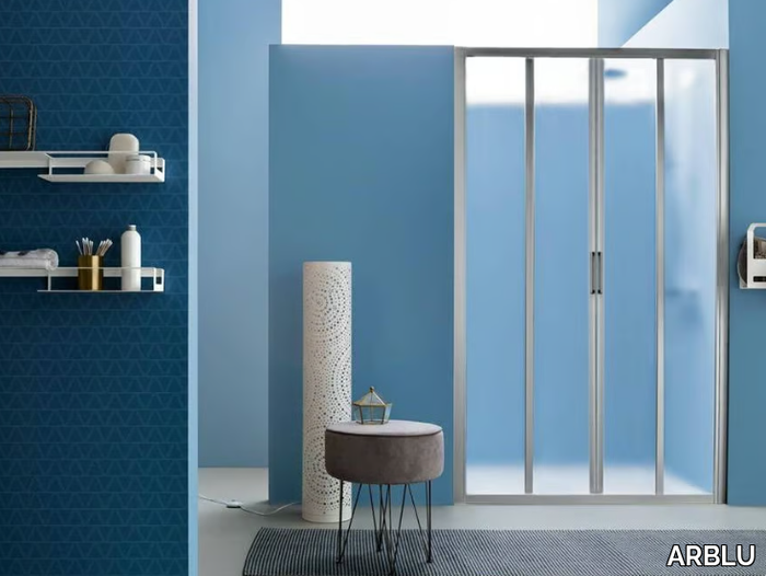 MERCURIO - Niche shower cabin with folding door _ ARBLU